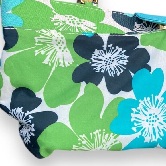 Estee Lauder Tropical Floral Tote Promotional Bag with Bamboo Handles - Picture 12 of 13